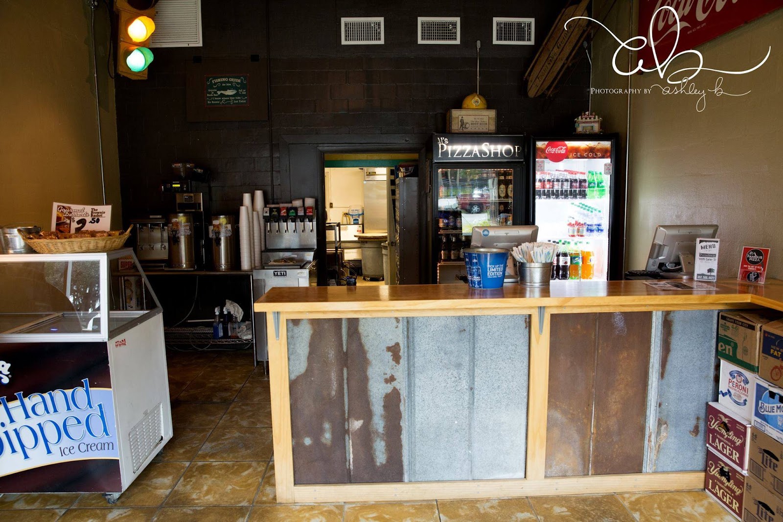 Inside Al's Pizza Shop